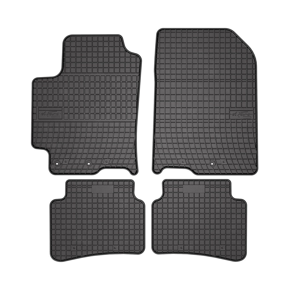 Kia Rio Floor Mats - Omac - El Toro Rubber 4 Pcs - Black - 2018-2023